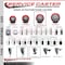 Service Caster 4'' SS Red Poly Swivel 1-3/4'' Expanding Stem Caster with Brake SCC-SSEX20S414-PPUB-RED-TLB-134 - alternate 2